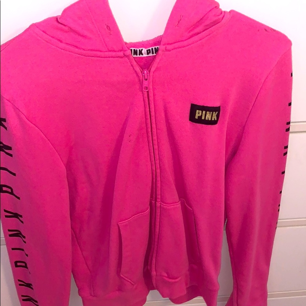 Pink zip up